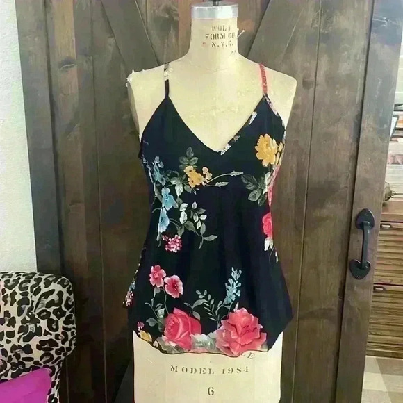 None Tops - Floral Printed Camisole, Size M
